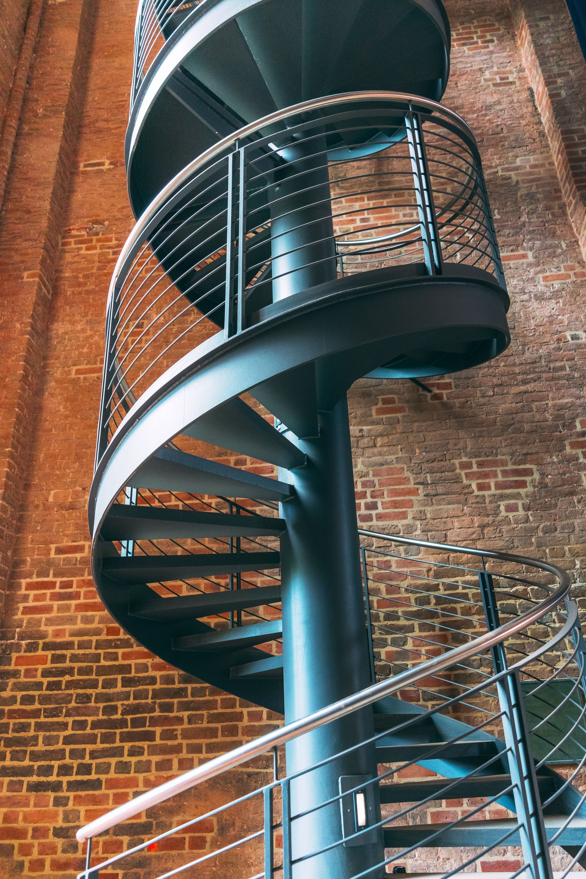 Spiral Staircase Inside Historical Church in Wismar, Germany